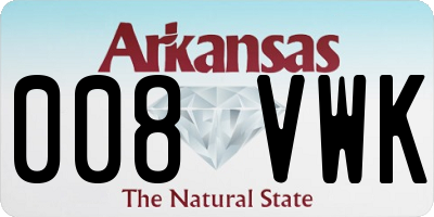 AR license plate 008VWK