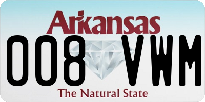 AR license plate 008VWM