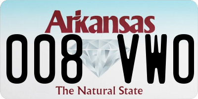 AR license plate 008VWO