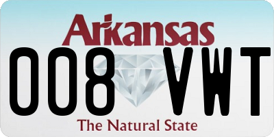 AR license plate 008VWT