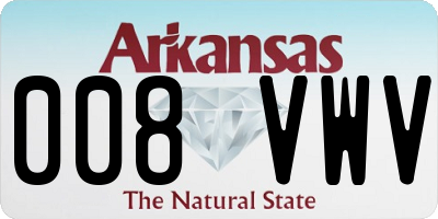 AR license plate 008VWV