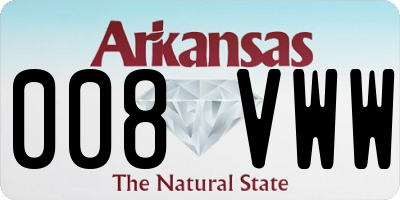 AR license plate 008VWW