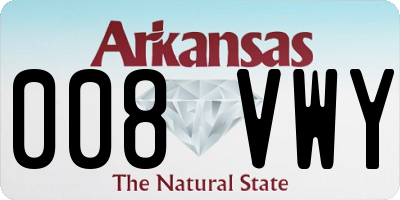 AR license plate 008VWY