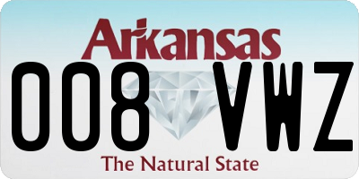 AR license plate 008VWZ