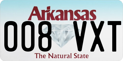 AR license plate 008VXT