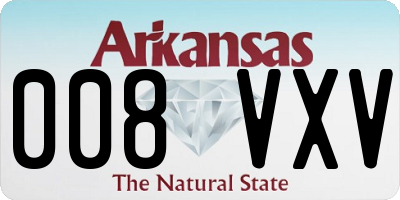 AR license plate 008VXV
