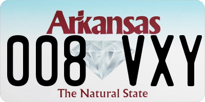 AR license plate 008VXY