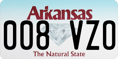 AR license plate 008VZO