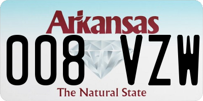 AR license plate 008VZW