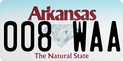 AR license plate 008WAA