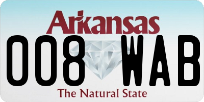 AR license plate 008WAB