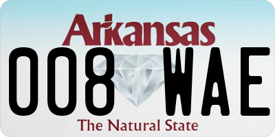 AR license plate 008WAE