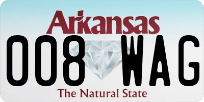 AR license plate 008WAG