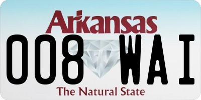 AR license plate 008WAI