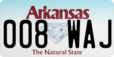 AR license plate 008WAJ