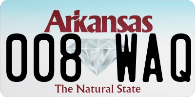 AR license plate 008WAQ