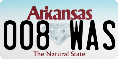AR license plate 008WAS