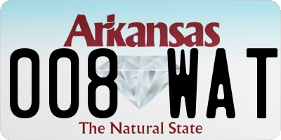 AR license plate 008WAT