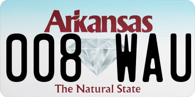 AR license plate 008WAU