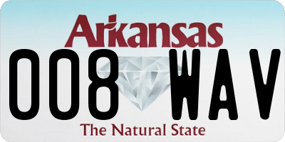 AR license plate 008WAV