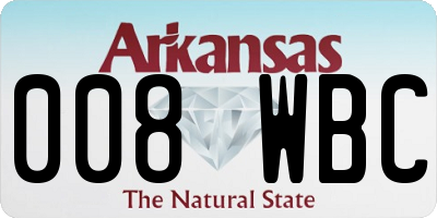 AR license plate 008WBC