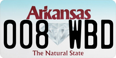 AR license plate 008WBD