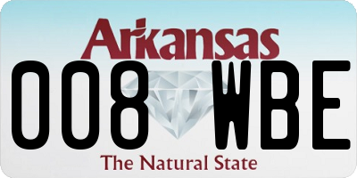 AR license plate 008WBE