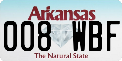AR license plate 008WBF