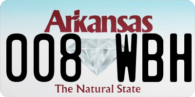 AR license plate 008WBH