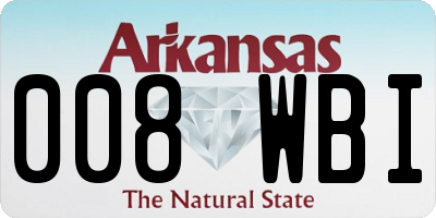 AR license plate 008WBI