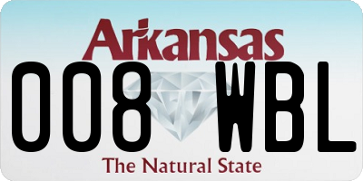 AR license plate 008WBL