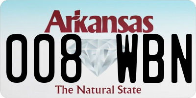 AR license plate 008WBN
