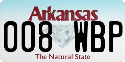 AR license plate 008WBP