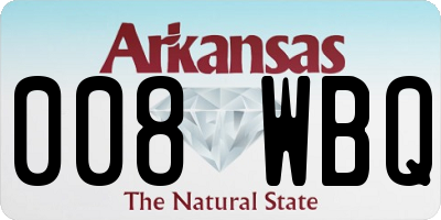 AR license plate 008WBQ