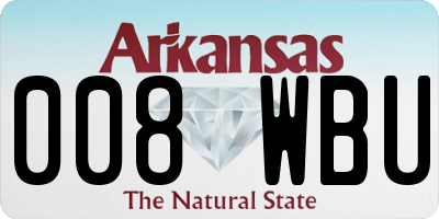 AR license plate 008WBU