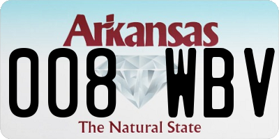 AR license plate 008WBV