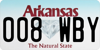 AR license plate 008WBY
