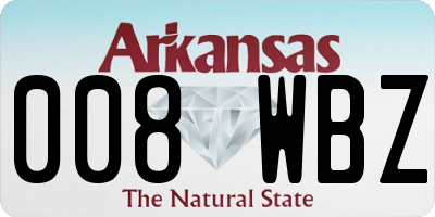 AR license plate 008WBZ