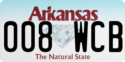 AR license plate 008WCB