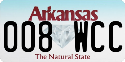 AR license plate 008WCC