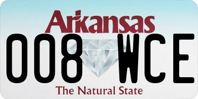 AR license plate 008WCE
