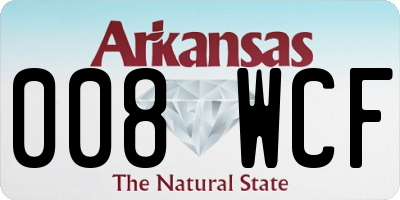 AR license plate 008WCF