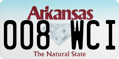 AR license plate 008WCI