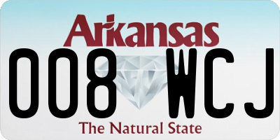AR license plate 008WCJ