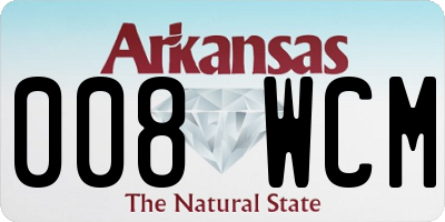 AR license plate 008WCM