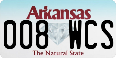 AR license plate 008WCS
