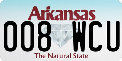 AR license plate 008WCU
