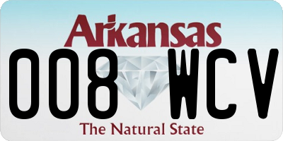 AR license plate 008WCV