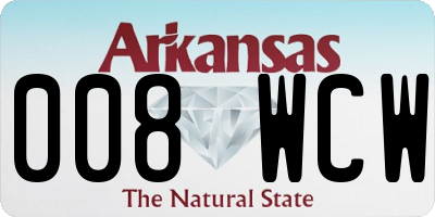 AR license plate 008WCW