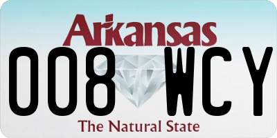 AR license plate 008WCY